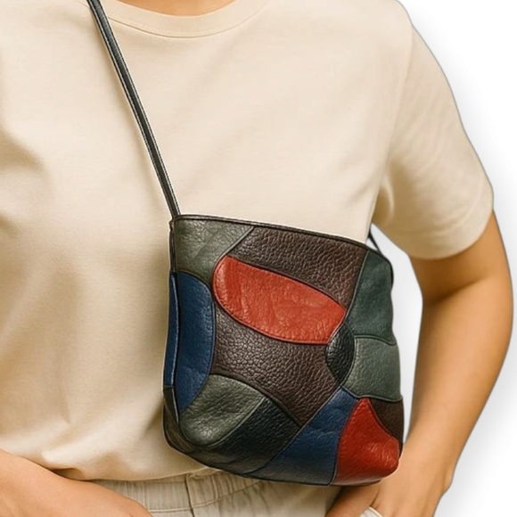 REEM Leather Patchwork Shoulder bag - Picture 1 of 16